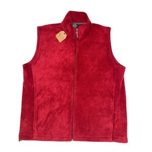 Woolrich Mens Andes II Fleece Maroon  Zip Vest XL New With Tag‎